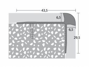 Treppenkantenprofil 43,5 x 29 mm - Nr.189