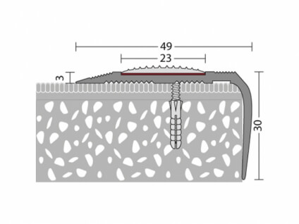 Treppenkantenprofil DUO 49 x 26,5 mm - Nr. 175