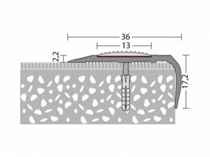 Treppenkantenprofil DUO 36 x 15 mm - Nr. 174