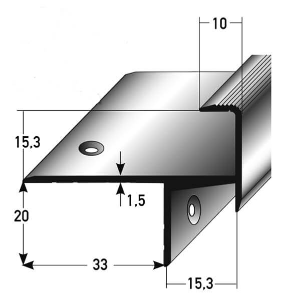 Treppenkantenprofil Nr. 261 (Aluminium)