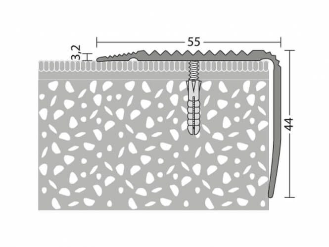 Treppenkantenprofil NOVA 55 x 44 mm - Nr.172