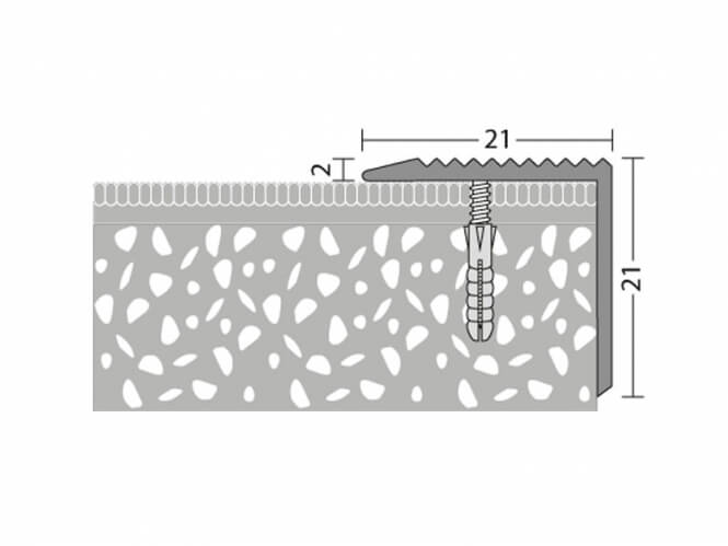 Winkelprofil Messing 21 x 21 mm - Nr.180