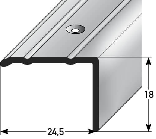 Treppenstufenprofil Nr. 088 Holzdekor (Aluminium)